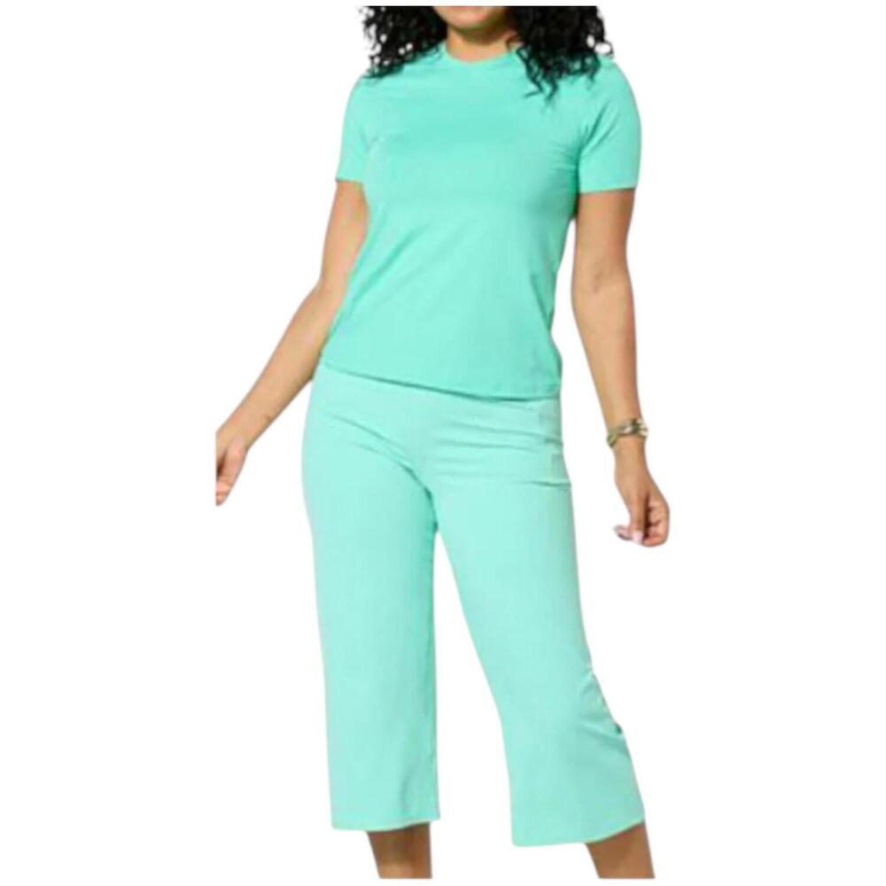 Joy Collection Women's Performance Crew Neck Tee w/Headband Mint - Regular